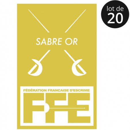 Écusson Sabre or x20
