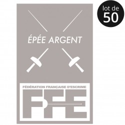 Écusson Epée argent x50