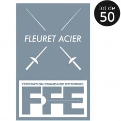 Écusson Fleuret acier x50