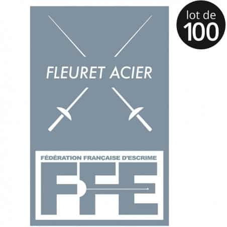 Écusson Fleuret acier x100