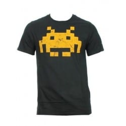 T-shirt Space Invaders logo noir