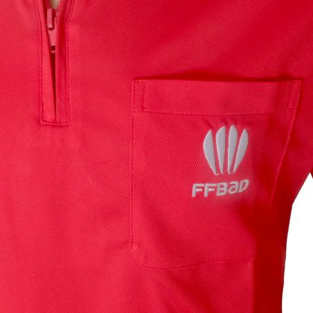 Polo Juge Arbitre Badminton Rouge