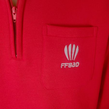 Sweat Juge Arbitre Rouge Badminton