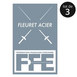 Écusson Fleuret acier x3