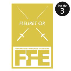 Écusson Fleuret or x3