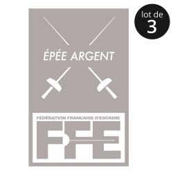 Écusson Epée argent x3