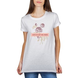 T-shirt blanc femme Love is all you need