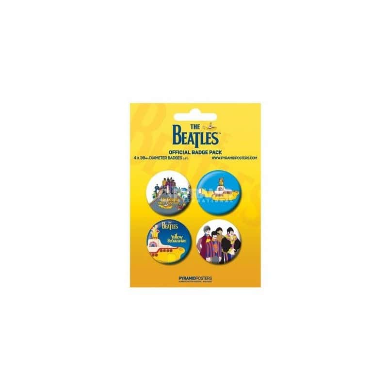 Badges jaunes The Beatles Badges jaunes The Beatles