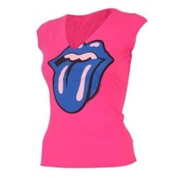 T-shirt femme Rolling Stones pink