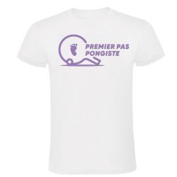 Pack de 5 T-shirts BLANC Taille L Label Premiers Pas Pongiste