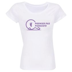 Pack de 5 T-shirts Femme BLANC Taille XL Label Premiers Pas Pongiste
