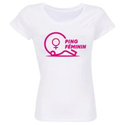 Pack de 5 T-shirts Femme BLANC Taille S Label Ping Feminin