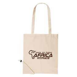 Sac Shopping Pliable ECRU Logo Africa Race
