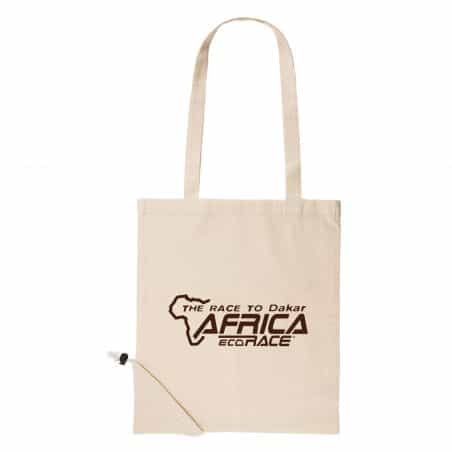 Sac Shopping Pliable ECRU Logo Africa Race