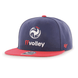 Casquette Marine visière rouge Snapback FFVolleyball
