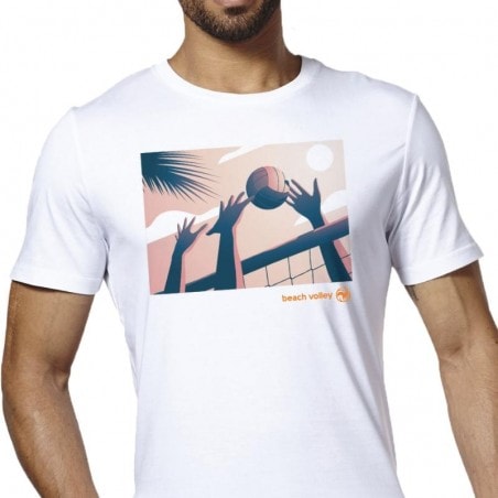 T-Shirt BLANC Beach Volley Homme