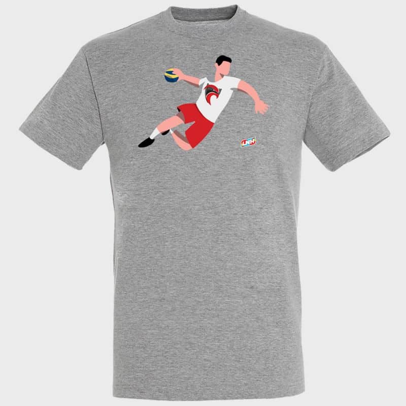 T-shirt GRIS Joueur Logo Cavigal Nice Handball