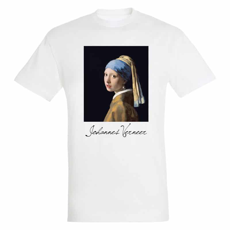 T-shirt BLANC Johannes Vermeer - La jeune fille à la perle