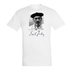 T-shirt BLANC Emile Zola Portrait Beret