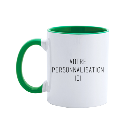 Mug Bicolore Blanc et Vert