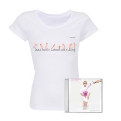 Pack T-shirt Femme BLANC LILLE Refait Danser les Fleurs + CD / Taille M