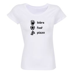 T-shirt Bieres, Foot, Pizza