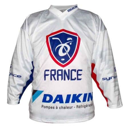 Maillot Hockey France officiel 2019 Standard Blanc PERSO
