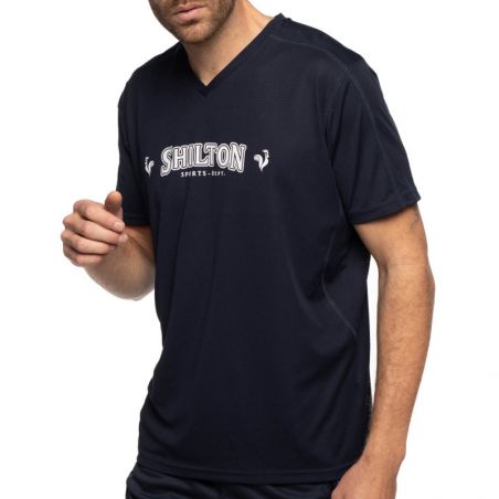 T-shirt Technique SHILTON sport col v NAVY