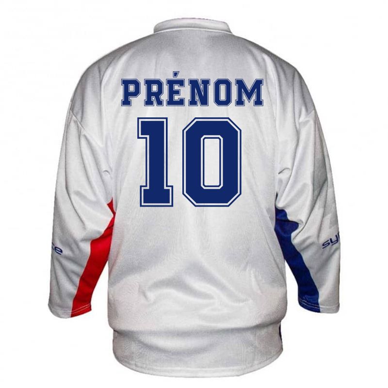 Maillot Hockey France officiel 2019 Standard Blanc PERSO