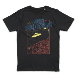 T shirt NOIR FOO FIGHTERS UFO