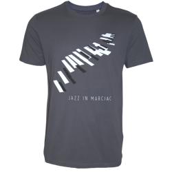 T-shirt Piano volant gris