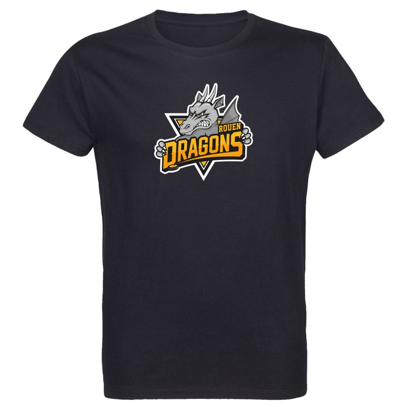 T-shirt Enfant Ligue Magnus Noir Rouen Dragons