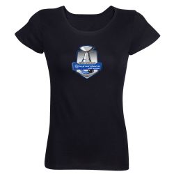T-shirt femme noir logo Synerglace