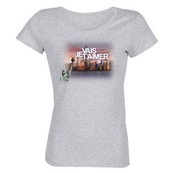 T-shirt Femme GRIS Affiche Je Vais t'Aimer
