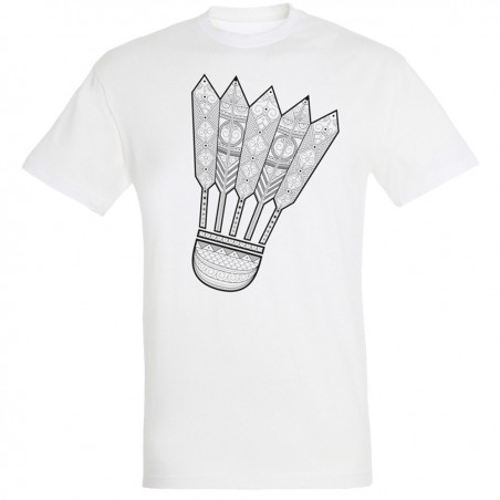 T-shirt volant Mandala Badminton Blanc