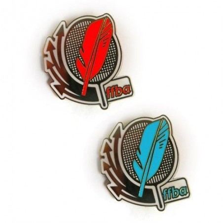 Pack de Broches rouges et bleues FF-Badminton