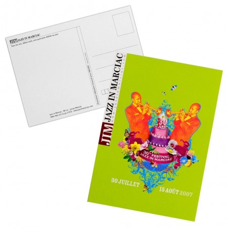 Carte postale "Affiche" Jazz in Marciac 2007 - modèle fond vert