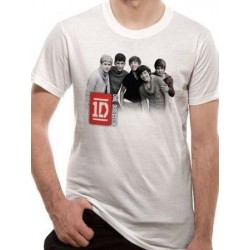 T-shirt ONE DIRECTION homme - group photo white