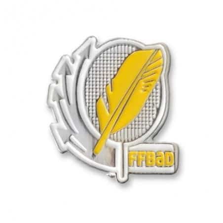 Broches jaunes FF-Badminton