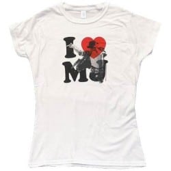 T-shirt femme Michael Jackson - I Love MJ