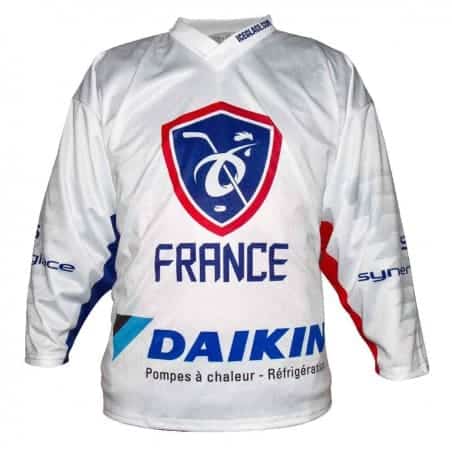 Maillot Hockey France officiel 2019 Standard Blanc