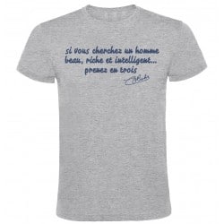T-shirt phrase homme Coluche
