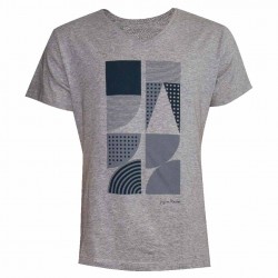 T-shirt Géométrie gris