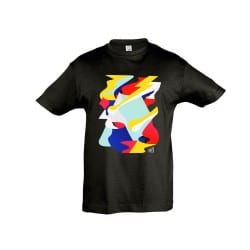 T-shirt enfant noir affiche Printemps de Bourges 2018