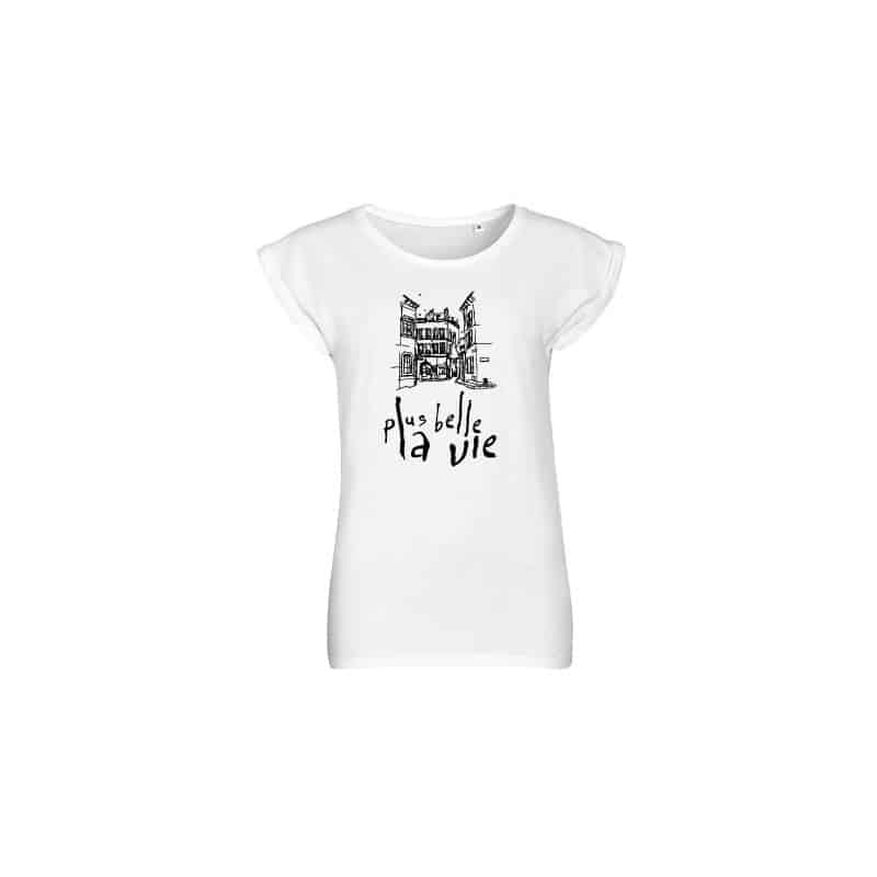 T-shirt femme Vintage blanc Plus Belle La Vie T-shirt femme Vintage blanc Plus Belle La Vie